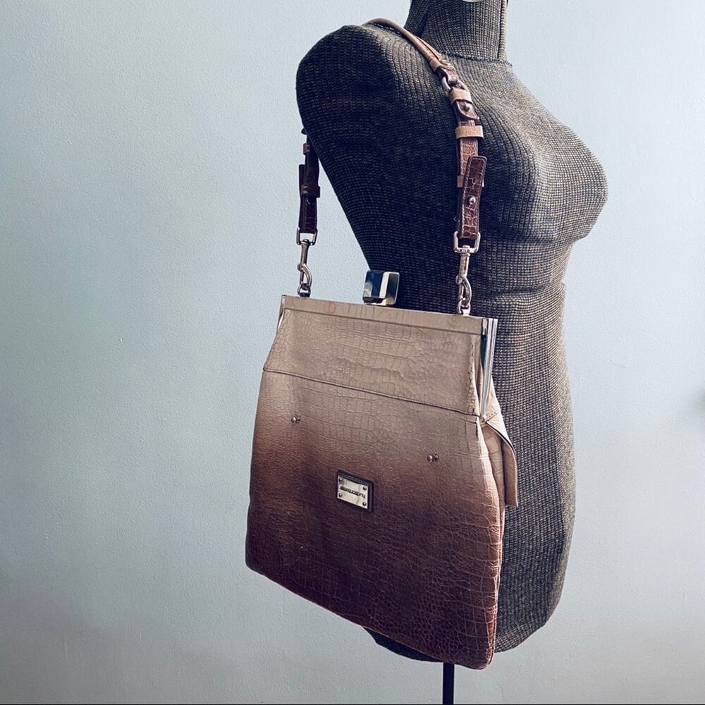 Vintage Alexis Hudson cream crocodile tote